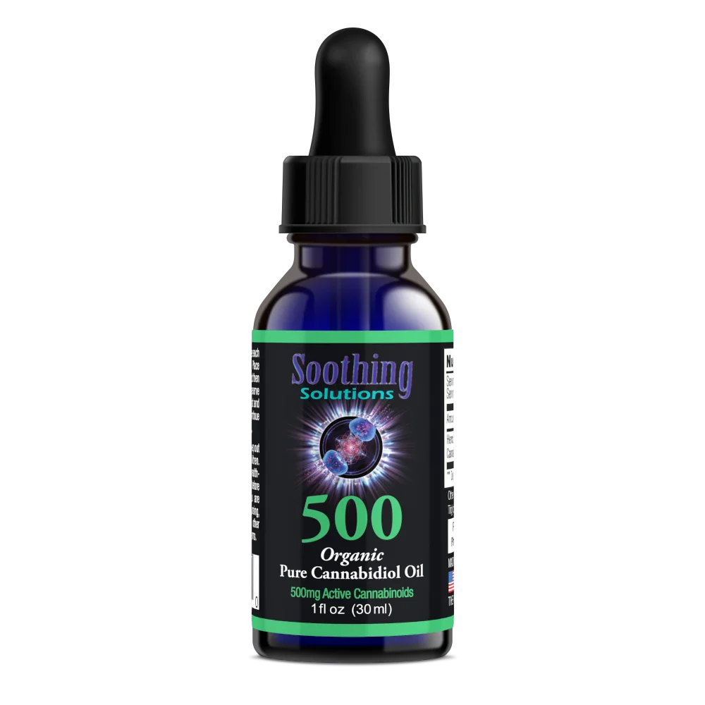 Soothing Solutions 500MG Pure CBD Tincture (1oz)