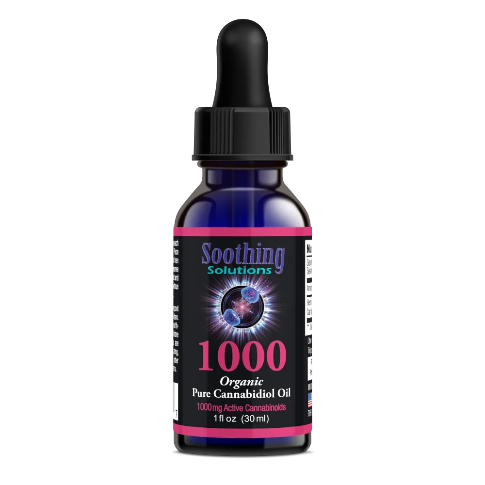 Soothing Solutions 1000MG Pure CBD Tincture (1oz)