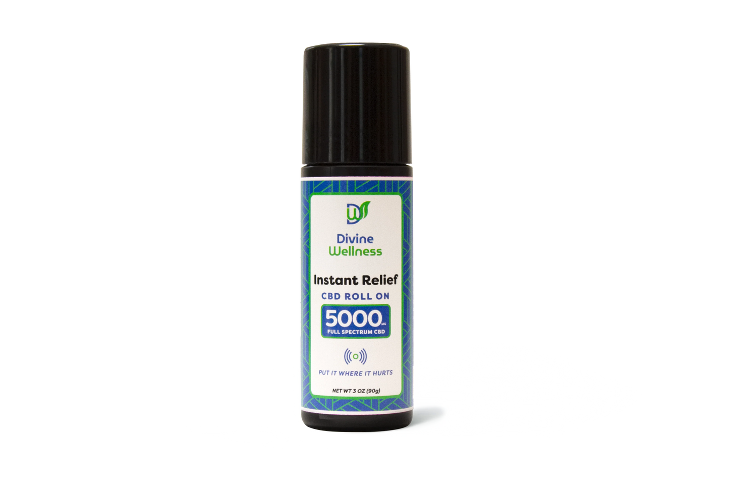 Divine Wellness Full Spectrum CBD Roll-On – 5000mg (3oz)